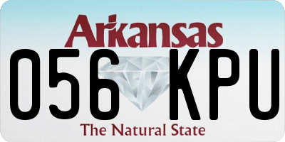 AR license plate 056KPU