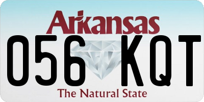 AR license plate 056KQT