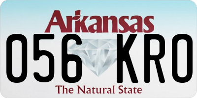 AR license plate 056KRO