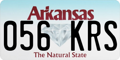 AR license plate 056KRS