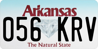 AR license plate 056KRV
