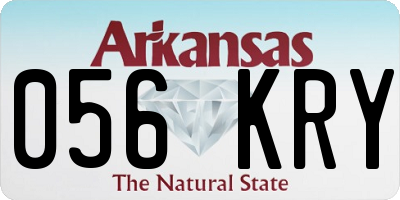 AR license plate 056KRY