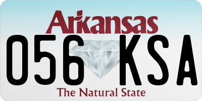 AR license plate 056KSA