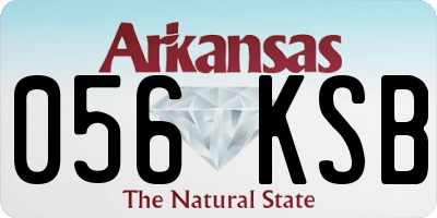 AR license plate 056KSB