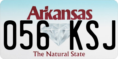 AR license plate 056KSJ