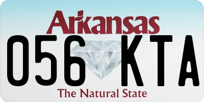 AR license plate 056KTA