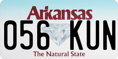 AR license plate 056KUN