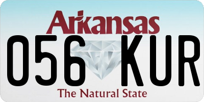AR license plate 056KUR