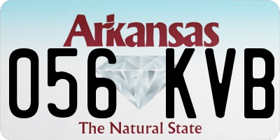 AR license plate 056KVB