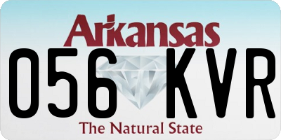 AR license plate 056KVR
