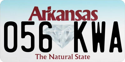 AR license plate 056KWA
