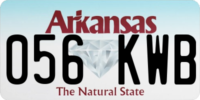 AR license plate 056KWB