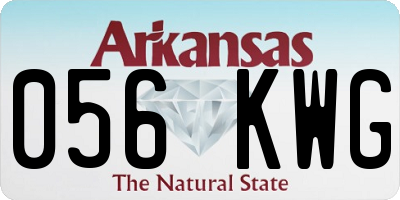 AR license plate 056KWG