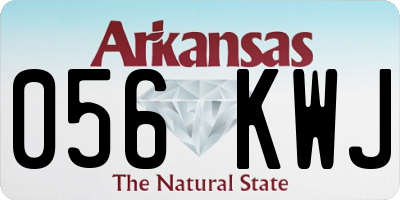 AR license plate 056KWJ