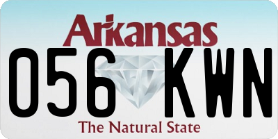 AR license plate 056KWN