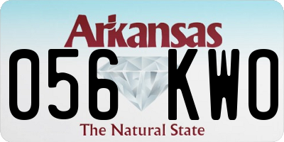 AR license plate 056KWO