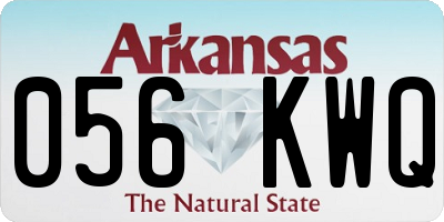 AR license plate 056KWQ