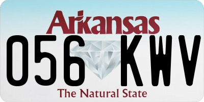 AR license plate 056KWV