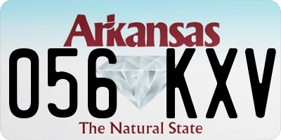 AR license plate 056KXV