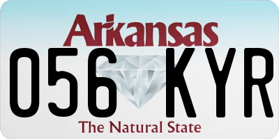AR license plate 056KYR
