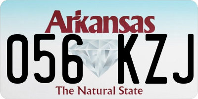 AR license plate 056KZJ