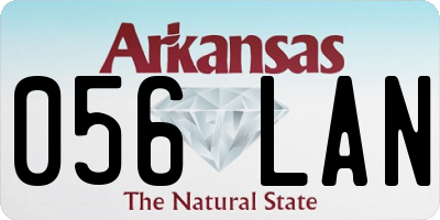AR license plate 056LAN