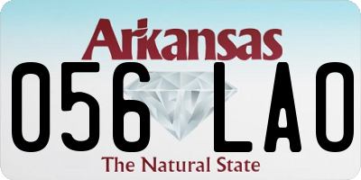 AR license plate 056LAO