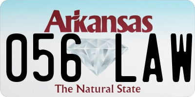 AR license plate 056LAW