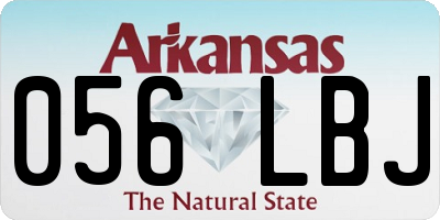 AR license plate 056LBJ