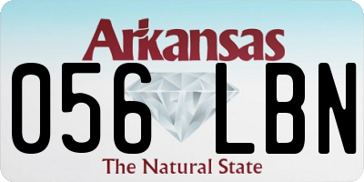 AR license plate 056LBN