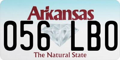 AR license plate 056LBO