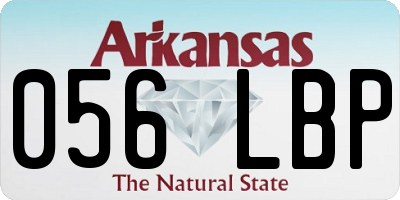 AR license plate 056LBP