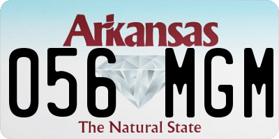 AR license plate 056MGM