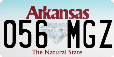 AR license plate 056MGZ