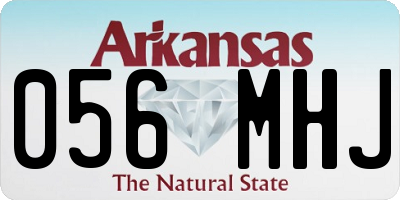 AR license plate 056MHJ