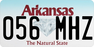 AR license plate 056MHZ