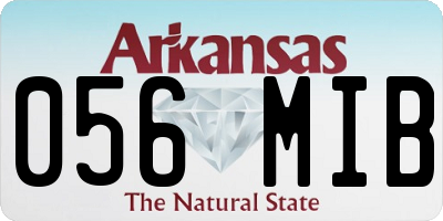 AR license plate 056MIB