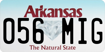 AR license plate 056MIG