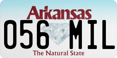 AR license plate 056MIL