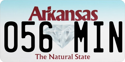 AR license plate 056MIN
