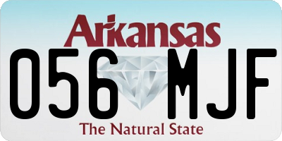 AR license plate 056MJF