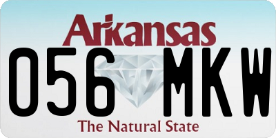 AR license plate 056MKW