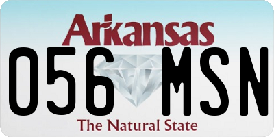 AR license plate 056MSN