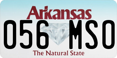 AR license plate 056MSO