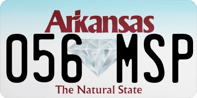 AR license plate 056MSP