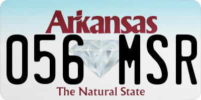 AR license plate 056MSR
