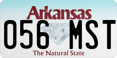 AR license plate 056MST