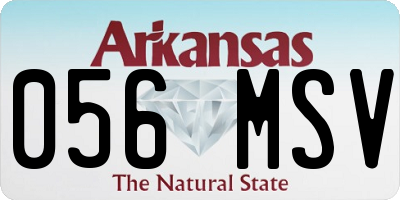 AR license plate 056MSV