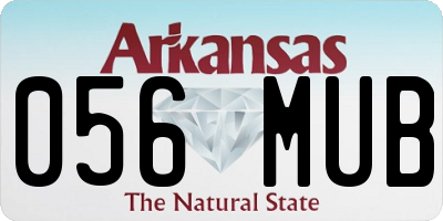 AR license plate 056MUB
