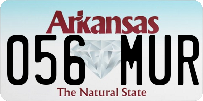 AR license plate 056MUR